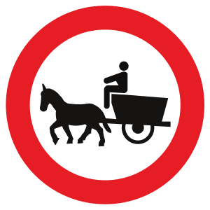 At Arabası Giremez trafik işareti