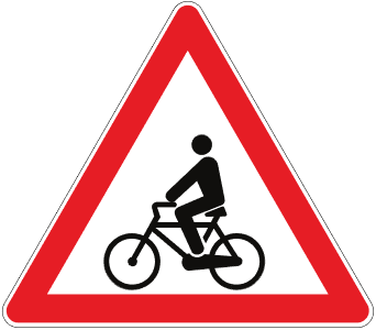 Bisiklet Geçebilir trafik işareti