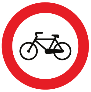 Bisiklet Giremez trafik işareti