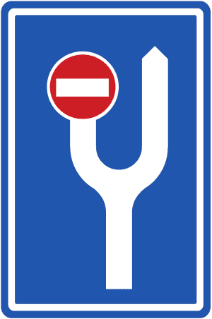 Bölünmüş Yol Öncesi Levhası trafik işareti