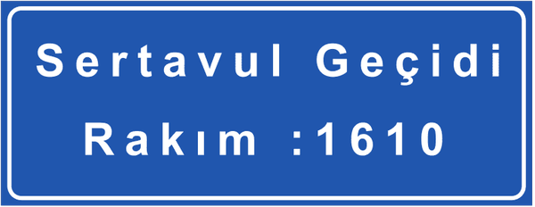 Coğrafi Bilgi Levhası (Dağ Geçidi) trafik işareti