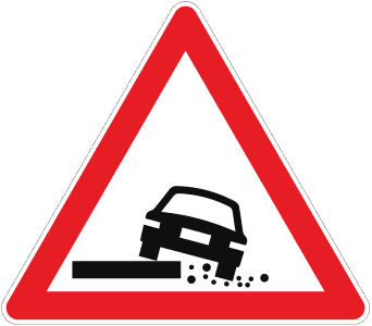 Düşük Banket trafik işareti