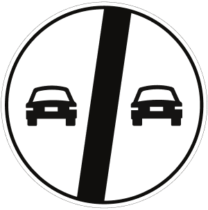 Geçme Yasağı Sonu trafik işareti