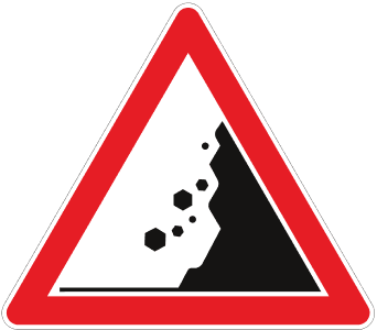 Gevşek Şev trafik işareti