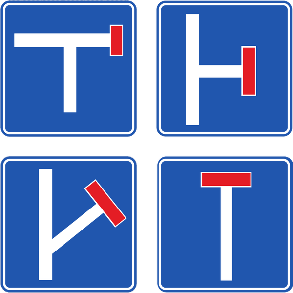 Girişi Olmayan Yol Kavşağı trafik işareti