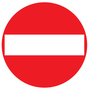 Girişi Olmayan Yol trafik işareti