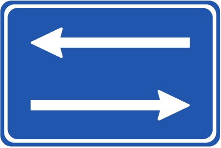 İki Yönlü Yol trafik işareti