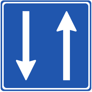 İki Yönlü Yol trafik işareti