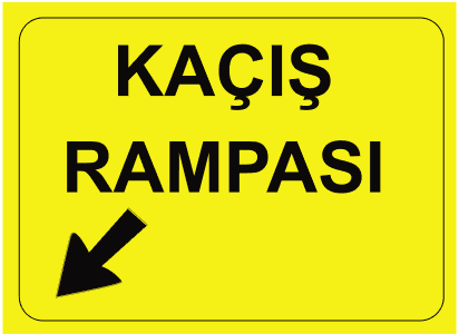 Kaçış Rampası trafik işareti