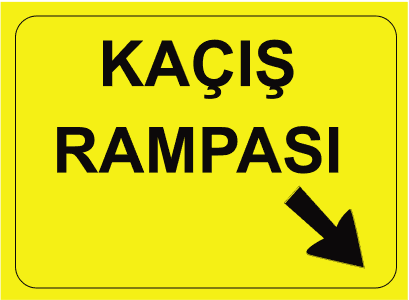 Kaçış Rampası trafik işareti