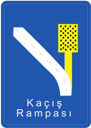 Kaçış Rampası trafik işareti