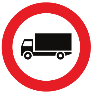 Kamyon Giremez trafik işareti