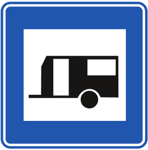 Karavanlı Kamp Yeri trafik işareti