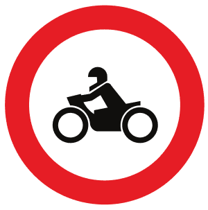Motosiklet Giremez trafik işareti