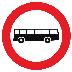 Otobüs Giremez trafik işareti