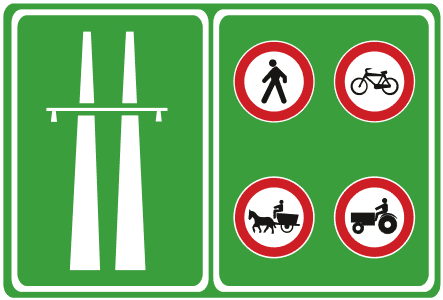Otoyol Başlangıcı trafik işareti