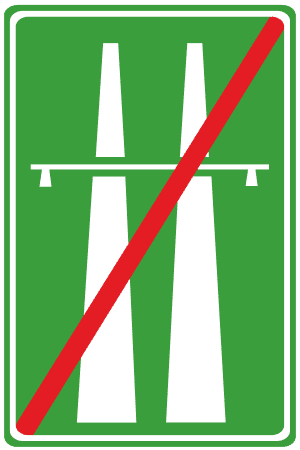 Otoyol Sonu trafik işareti
