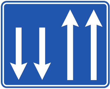 Şerit Düzenleme Levhaları trafik işareti