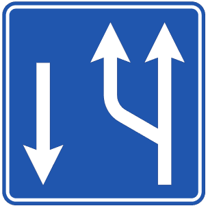 Şerit Düzenleme Levhaları trafik işareti