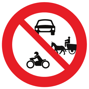 Taşıt Giremez trafik işareti