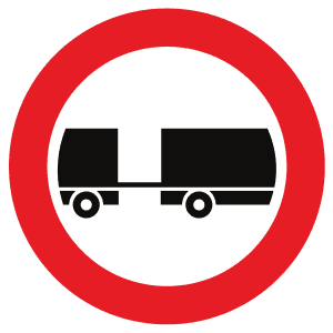 Treyler Giremez trafik işareti