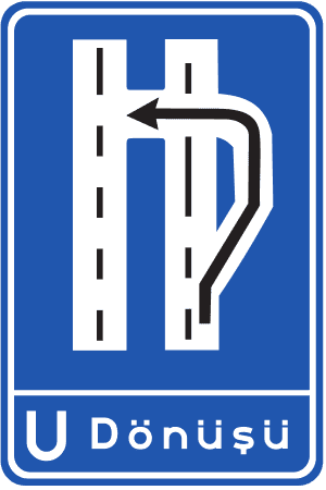 U Dönüşü Levhası trafik işareti