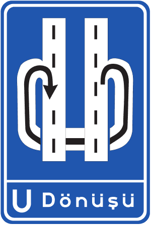 U Dönüşü Levhası trafik işareti