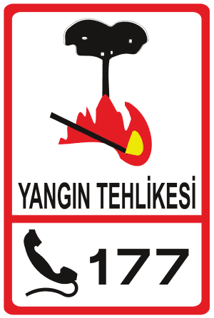 Yangın Tehlikesi trafik işareti