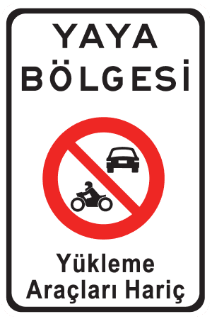 Yaya Bölgesi trafik işareti