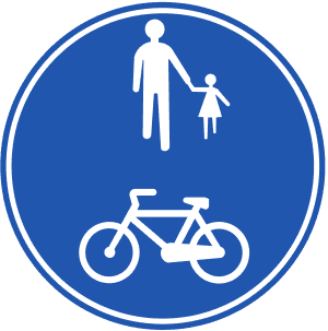 Yayalar Ve Bisikletliler Tarafından Kullanılabilen Yol trafik işareti