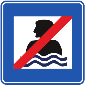 Yüzülmez trafik işareti